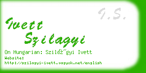 ivett szilagyi business card